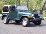 2000 Forest Green Pearl Jeep Wrangler Sahara 4x4 #64289019