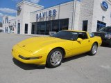 Competition Yellow Chevrolet Corvette in 1993