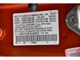 2008 Element Color Code for Tangerine Orange Metallic - Color Code: YR563M