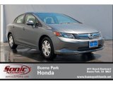 2012 Polished Metal Metallic Honda Civic Hybrid-L Sedan #64352843