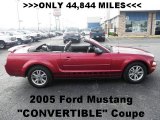 2005 Redfire Metallic Ford Mustang V6 Premium Convertible #64353309