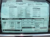 2011 Cadillac CTS 4 3.6 AWD Sedan Window Sticker