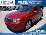 Spicy Red Metallic Kia Spectra in 2009