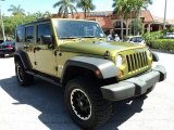2008 Jeep Green Metallic Jeep Wrangler Unlimited X #64404601