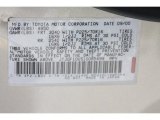 2001 RX Color Code for Burnished Gold Metallic - Color Code: 4P2