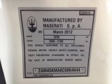 2012 Maserati GranTurismo Convertible GranCabrio Info Tag