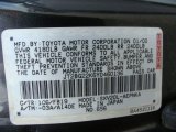 2000 Camry Color Code for Graphite Gray Pearl - Color Code: 1C6