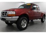 2000 Toreador Red Metallic Ford Ranger XLT SuperCab 4x4 #64478570