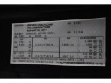 2005 Chevrolet Express 2500 Extended Passenger Conversion Van Info Tag