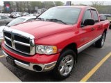 2004 Flame Red Dodge Ram 1500 SLT Quad Cab 4x4 #64611955