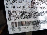 2013 Edge Color Code for Tuxedo Black Metallic - Color Code: UH
