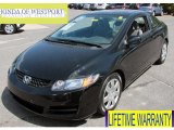 2009 Crystal Black Pearl Honda Civic LX Coupe #64611578