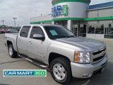 2010 Sheer Silver Metallic Chevrolet Silverado 1500 LTZ Crew Cab 4x4 #64664342