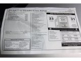 2012 Audi TT 2.0T quattro Roadster Window Sticker