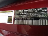 2009 CLK Color Code for Storm Red Metallic - Color Code: 541