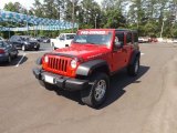 2007 Flame Red Jeep Wrangler Unlimited Rubicon 4x4 #64664506