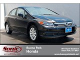 2012 Crystal Black Pearl Honda Civic EX-L Sedan #64663717