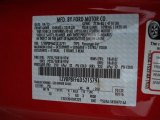 2013 Mustang Color Code for Race Red - Color Code: PQ