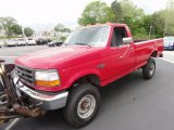 1995 Ford F350 XL Regular Cab 4x4 Plow Truck Front 3/4 View