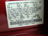 2005 Altima Color Code for Sonoma Sunset Metallic - Color Code: A15
