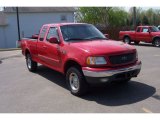 2000 Bright Red Ford F150 XLT Extended Cab 4x4 #64925250
