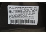 2010 MDX Color Code for Grigio Metallic - Color Code: NH736MX