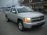 2010 Sheer Silver Metallic Chevrolet Silverado 1500 LTZ Extended Cab 4x4 #64975542