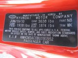 2011 Accent Color Code for Sunset Orange - Color Code: N8