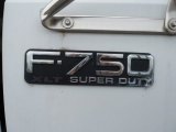 2001 Ford F750 Super Duty XL Crew Cab Utility Truck Marks and Logos