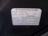 1998 Porsche Boxster  Info Tag