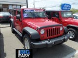 2008 Flame Red Jeep Wrangler Unlimited Rubicon 4x4 #65229562