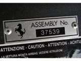 2000 Ferrari 550 Maranello Info Tag