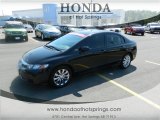 2009 Crystal Black Pearl Honda Civic EX-L Sedan #65228943