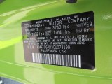 2012 Veloster Color Code for Electrolyte Green - Color Code: VE9