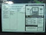 2012 Nissan Frontier S King Cab Window Sticker
