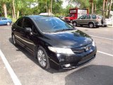 2009 Crystal Black Pearl Honda Civic Si Sedan #65412014