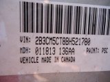2011 Charger Color Code for Billett Silver Metallic - Color Code: PSC