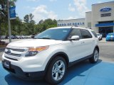 2013 White Platinum Tri-Coat Ford Explorer Limited #65480975