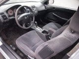 2002 Honda Civic LX Coupe Black Interior