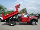 2012 Vermillion Red Ford F550 Super Duty XL Regular Cab 4x4 Dump Truck #65480815