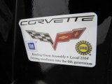 2010 Chevrolet Corvette Coupe Info Tag