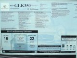 2012 Mercedes-Benz GLK 350 Window Sticker