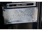 1999 Bentley Continental Mulliner Park Ward Limousine Info Tag