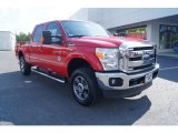 2012 Vermillion Red Ford F250 Super Duty Lariat Crew Cab 4x4 #65481063