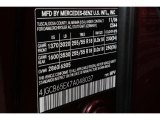 2007 R Color Code for Barolo Red Metallic - Color Code: 544