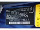 2009 BMW M3 Convertible Info Tag