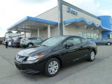 2012 Crystal Black Pearl Honda Civic LX Coupe #65612500