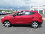Garnet Red Hyundai Tucson in 2010
