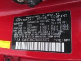 2010 Tucson Color Code for Garnet Red - Color Code: SAZ