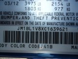 2012 MAZDA3 Color Code for Sky Blue Mica - Color Code: 41B